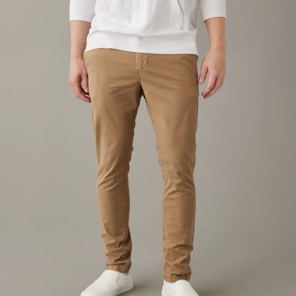 AE Flex Skinny Khaki Pant Sz 32x34 Chino Casual Comfortable School